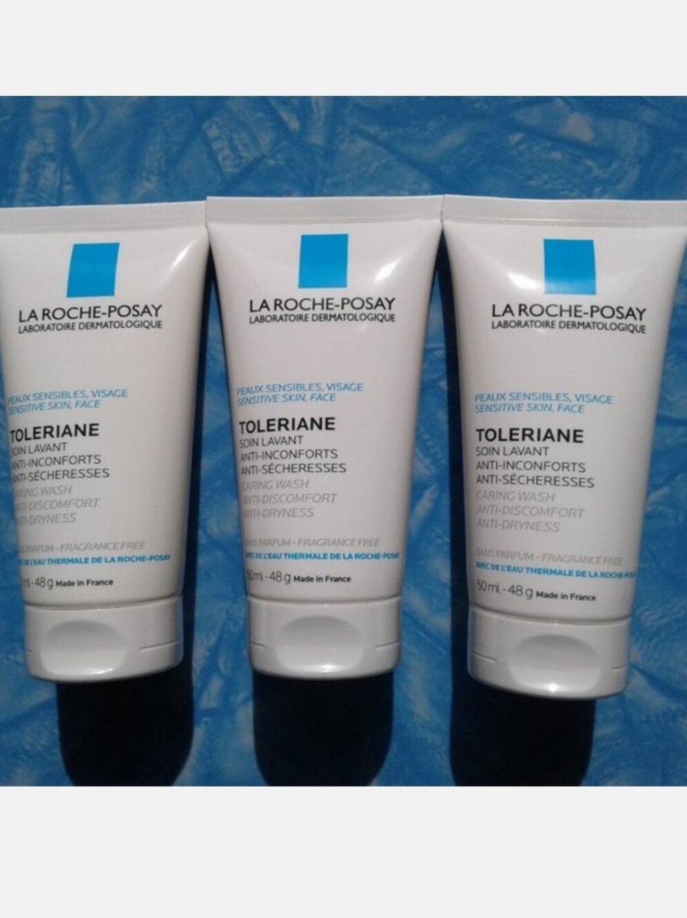 La Roche-Posay Toleriane Caring Wash 3 x 50ml NWT
